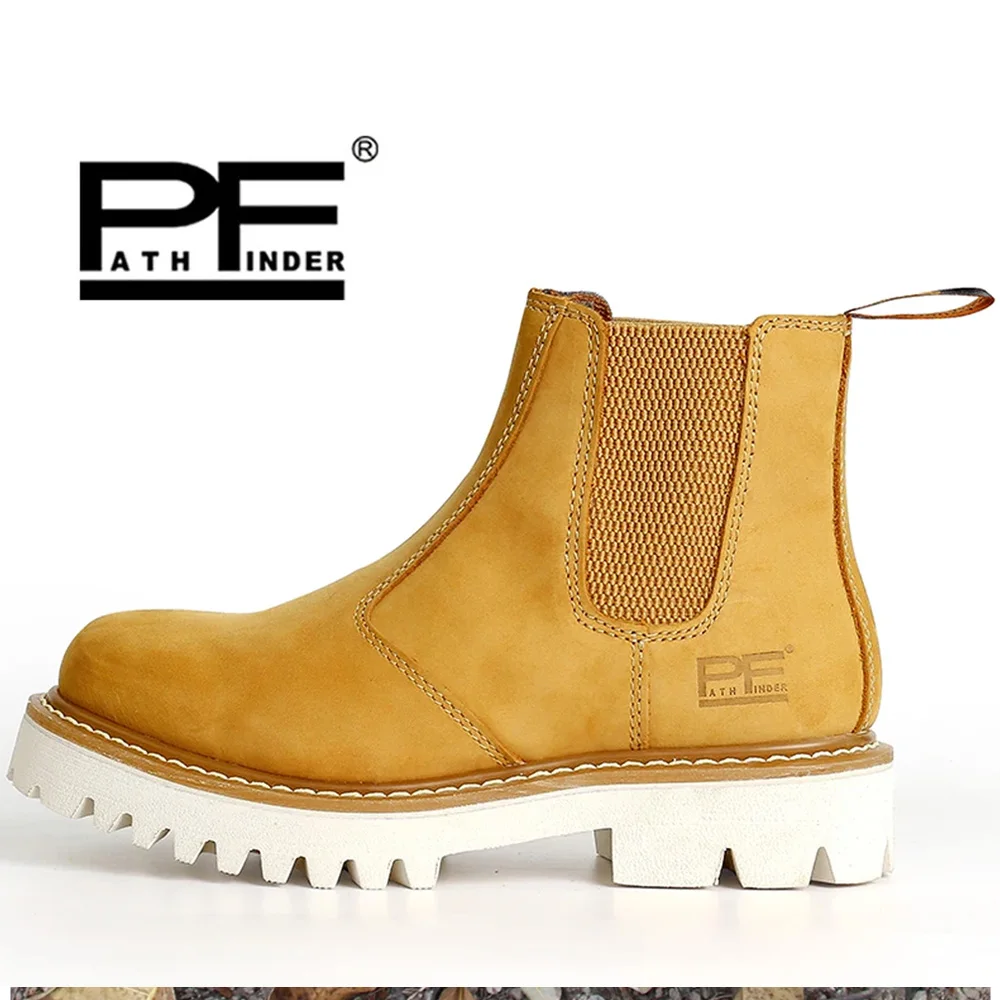 Leatherwork Boots - PF erkek Hakiki Deri Motosiklet Botları