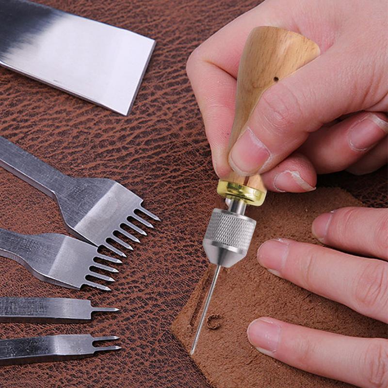 Leatherwork Beginner Tools - Deri İşleme Alet Seti Döşeme Tamir