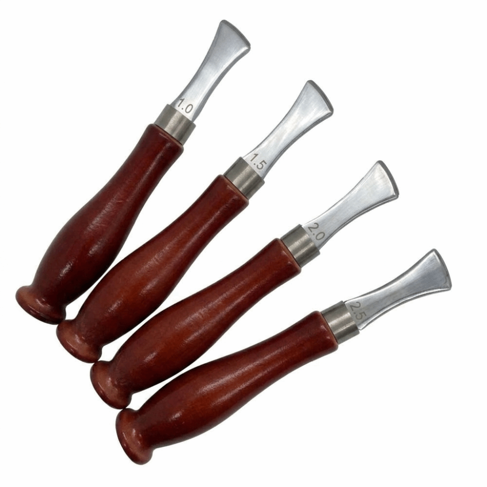 Leatherwork Edge Beveler - 4 adet Hassas Kenar Kırıcı Deri