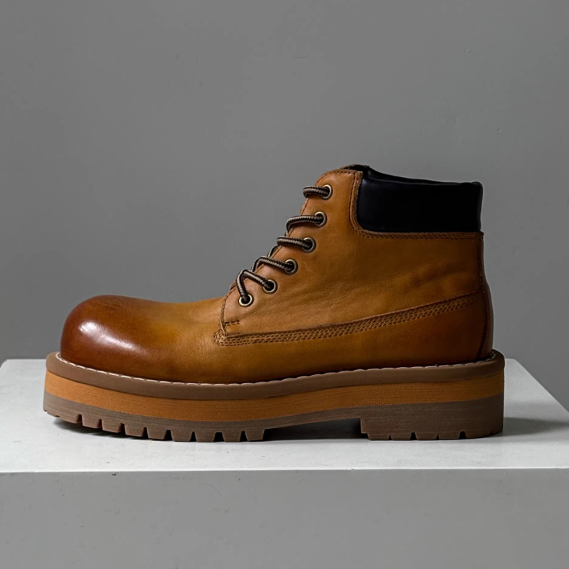Leatherwork Boots - İngiliz Tarzı Erkek Ayak Bileği Botları