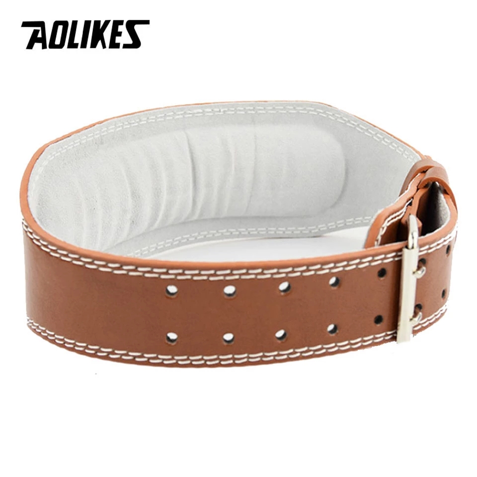 Leather Workout Belt - AOLIKES Yeni Geniş Halter Kemeri Vücut