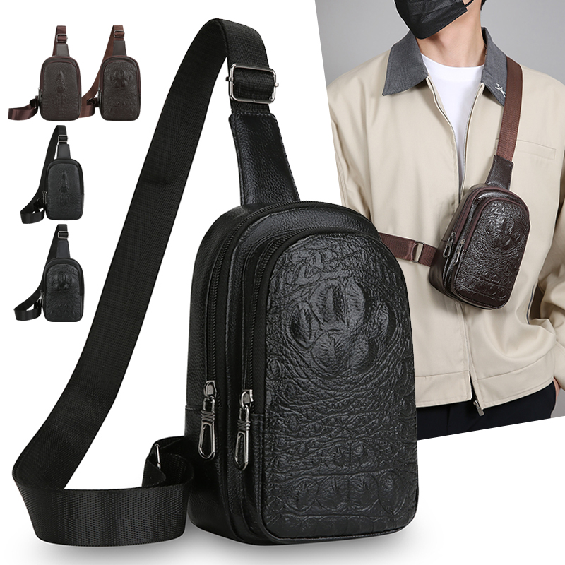 Leatherwork Essentials - Çok Yönlü PU Deri Göğüs Çantası