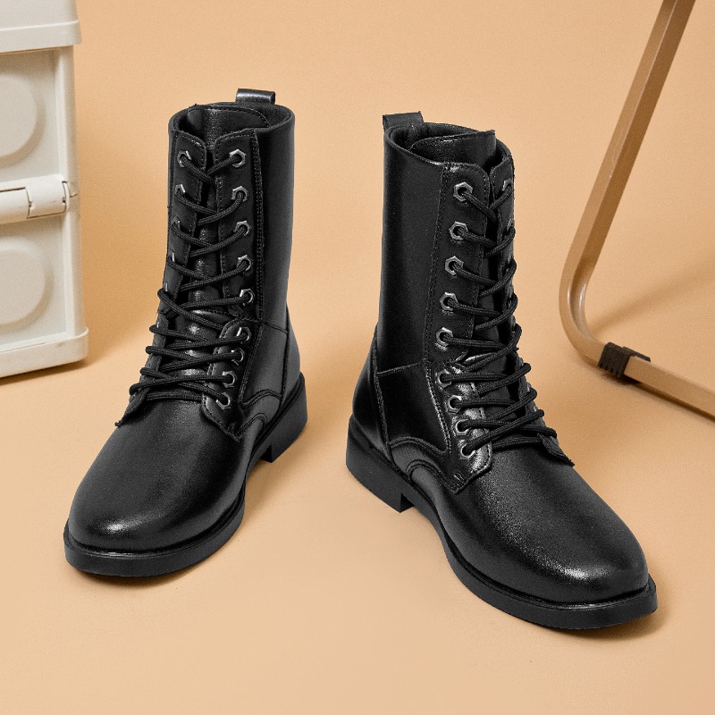 Leatherwork Boots - MAIJIAKA Yüksek top Deri Çizmeler Açık