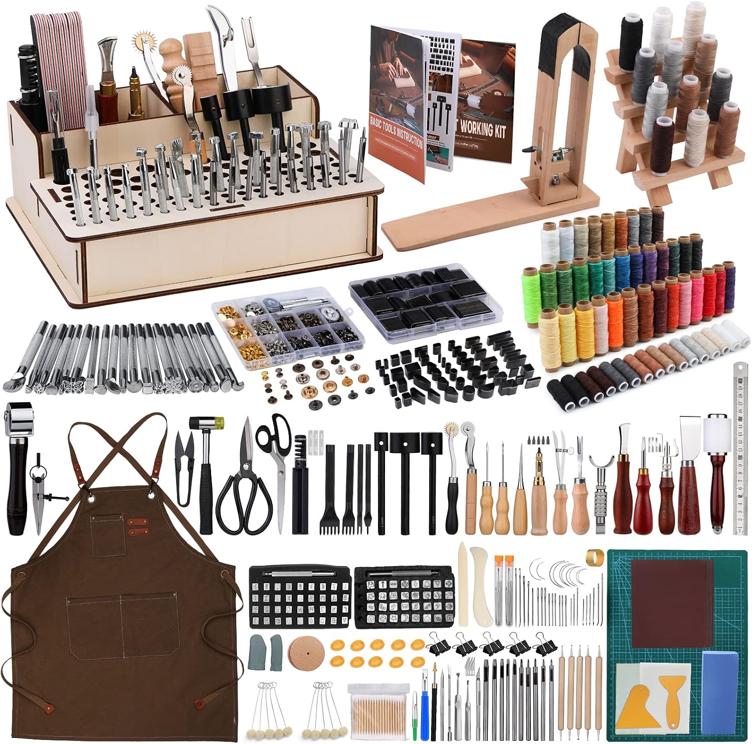 Leatherwork Beginner Tools - Yeni Başlayanlar İçin 628 Parça Deri