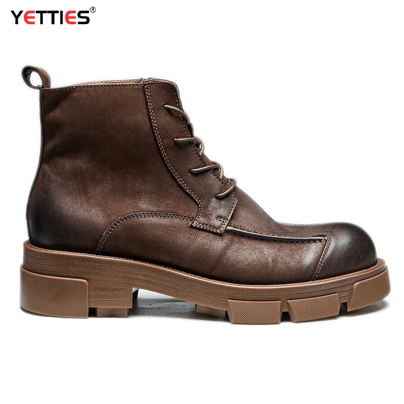 Leatherwork Boots - Erkek İngiliz Tarzı Askeri Botlar Hakiki