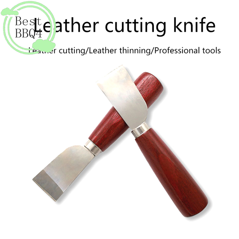 Leatherwork Knife - (BBQ4)DIY Deri İşleme Aleti Ahşap Saplı