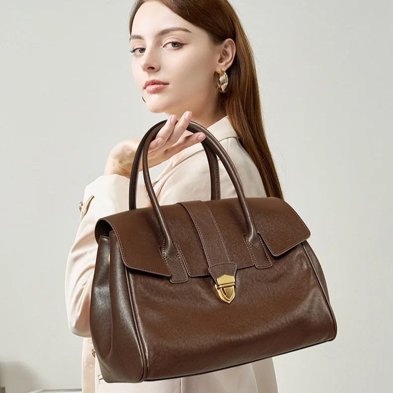 Leather Work Japan - Kadın Deri Evrak Çantası: İş ve