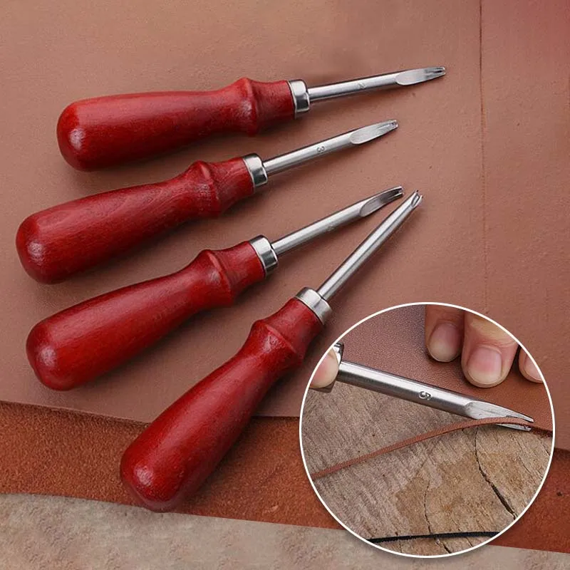 Leatherwork Edge Beveler - Deri Ortak Kenar Eğimleyici, V Şekilli