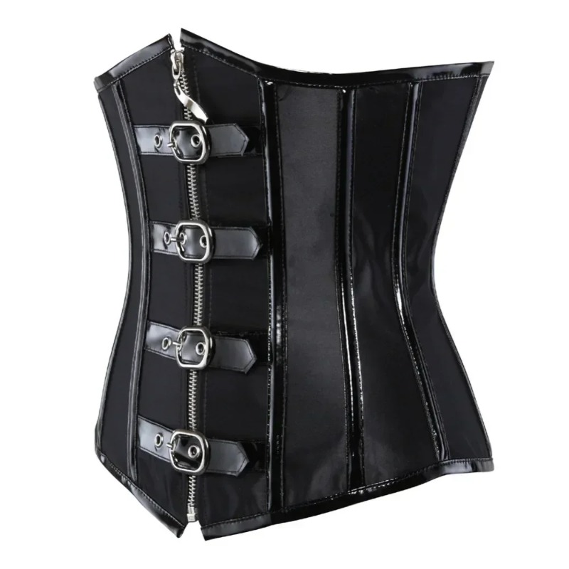 Leather Workout Belt - Bel İnceltici Gotik Göğüs Altı Korse
