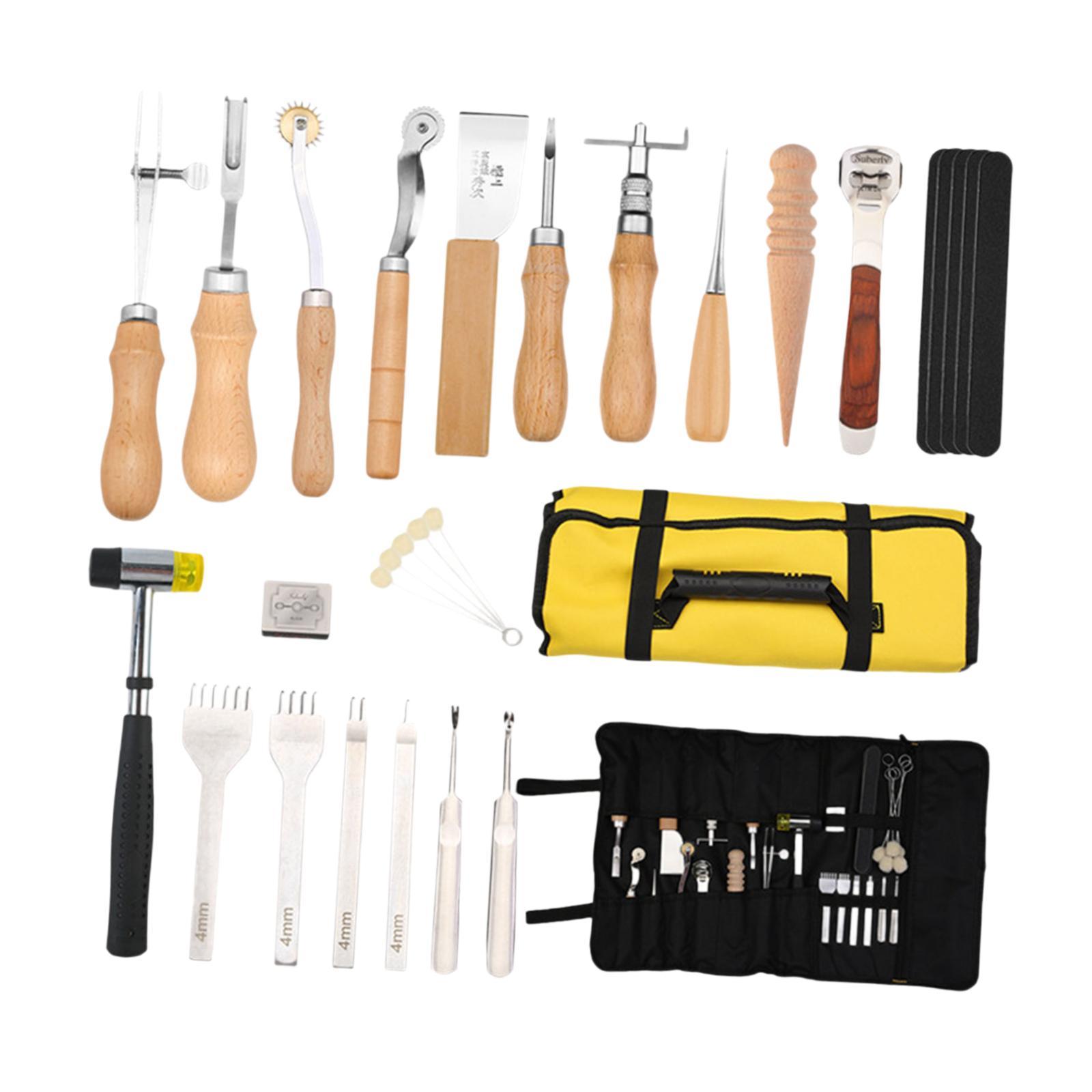 Leatherwork Beginner Tools - 29x PU Deri İşleme Seti Ekipman