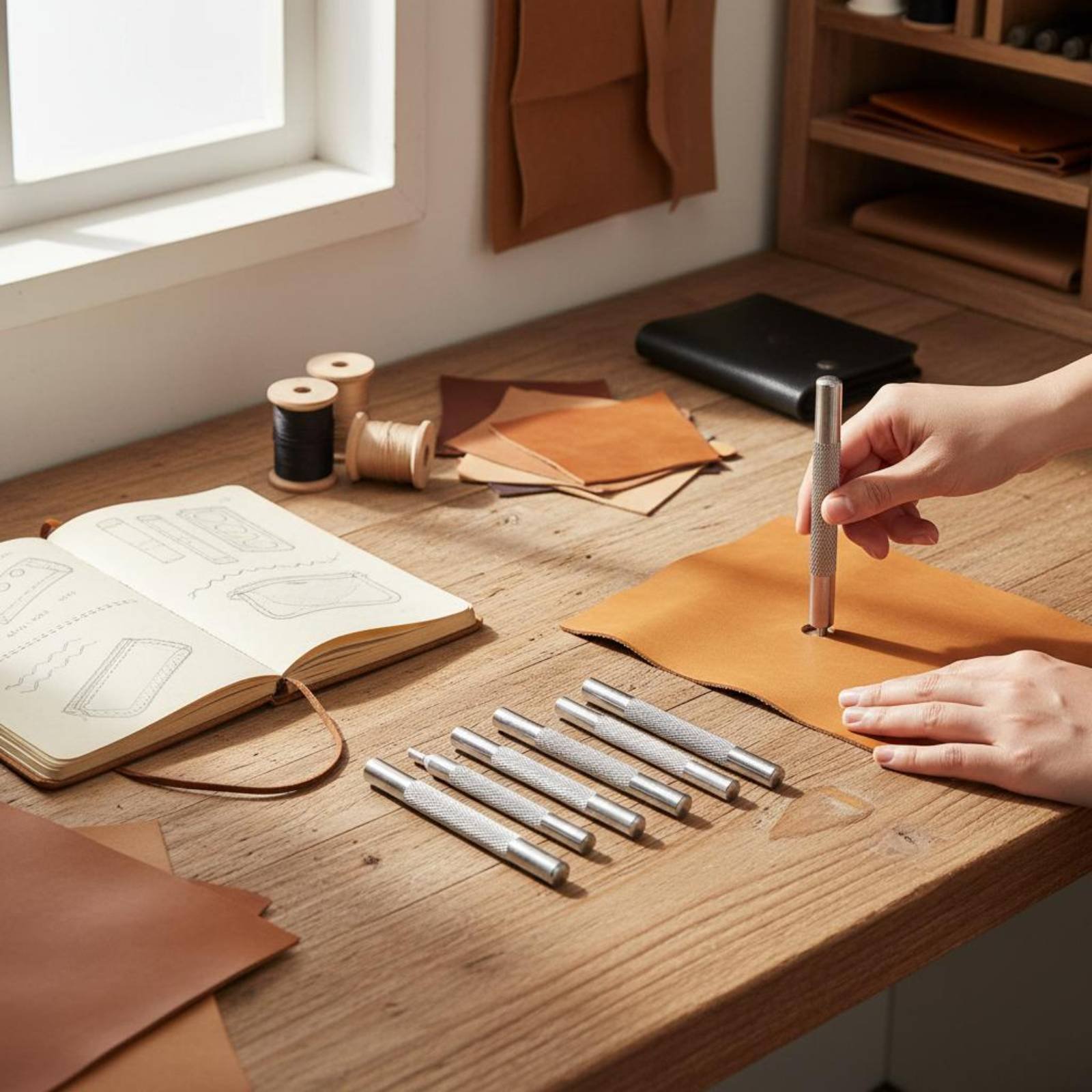 Leatherwork Rivet Setter - 11 Parça Çıtçıt Alet Seti Uzun