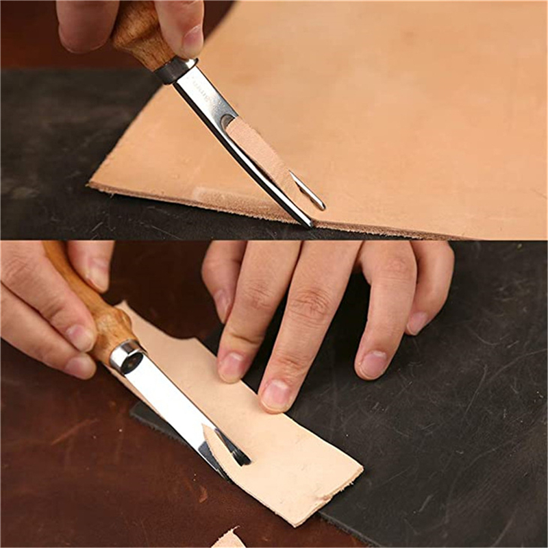 Leatherwork Edge Beveler - Pratik deri zanaat kenar Beveler Skiving