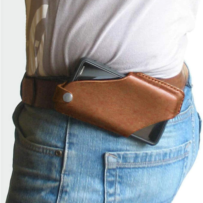 Leather Workout Belt - Vintage Telefon Çantası pu Suni Deri