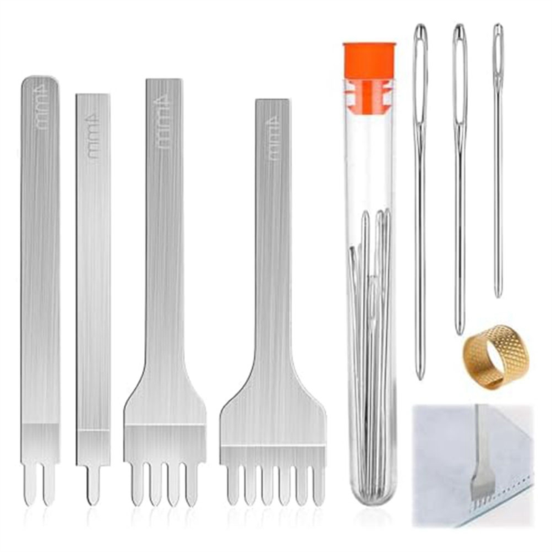 Leatherwork Beginner Tools - A20F-14 Adet Deri İşleme Aletleri, 4Mm