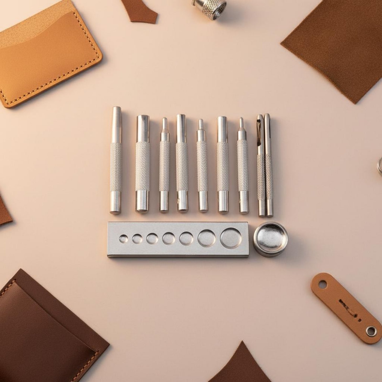 11 Parça Çıtçıt Alet Seti Çeşi - Leatherwork Rivet Setter incelemesi ve fiyatı