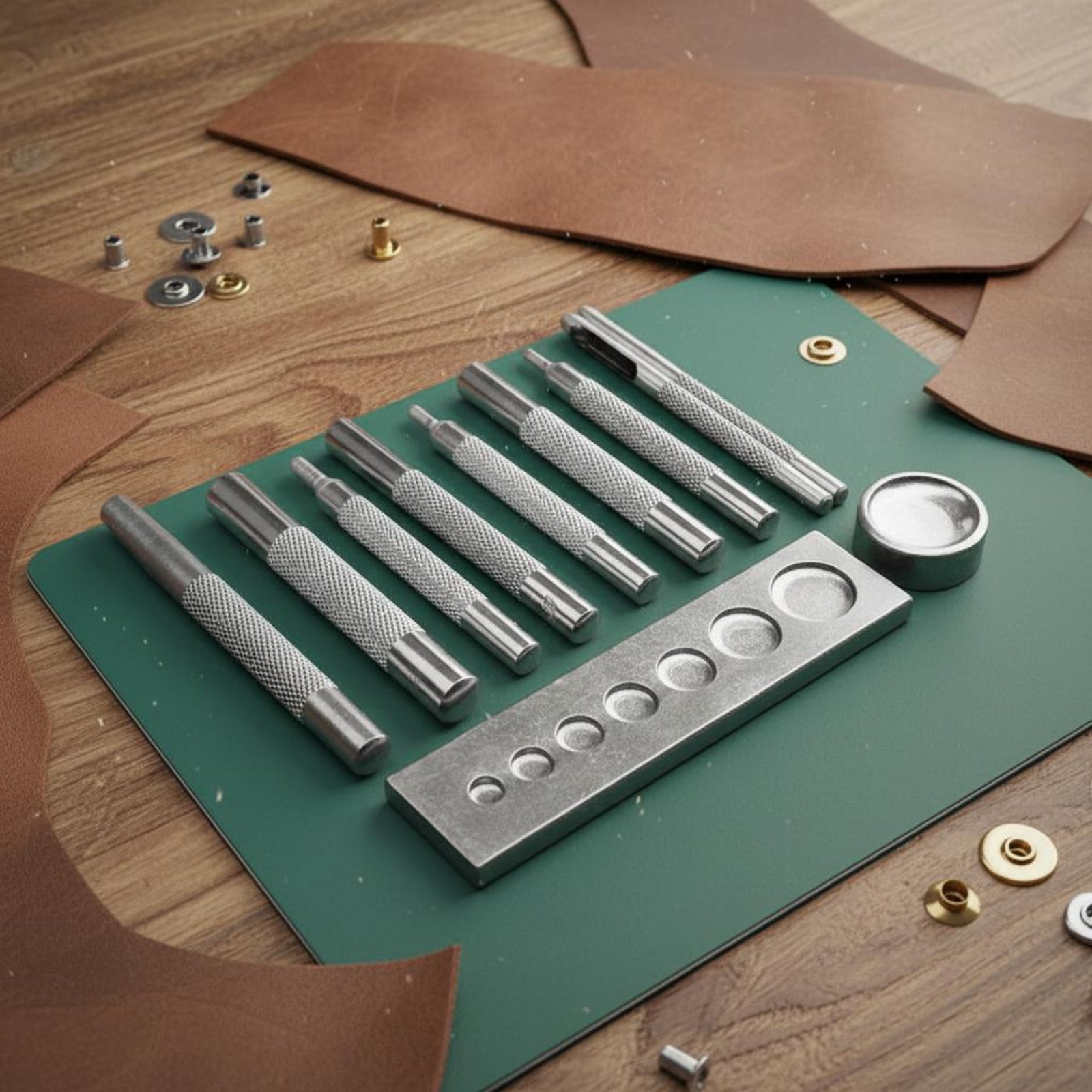 11 Parça Çıtçıt Alet Seti Çeşi - Leatherwork Rivet Setter incelemesi ve fiyatı