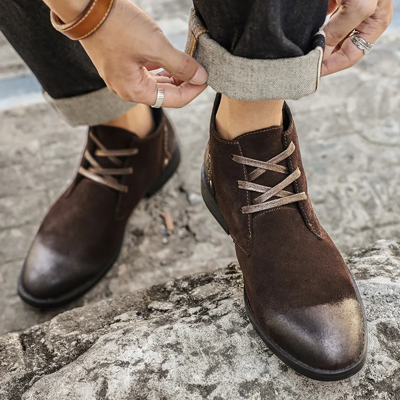 Yeni İnek Derisi Süet Bilek Bo - Leatherwork Boots incelemesi ve fiyatı