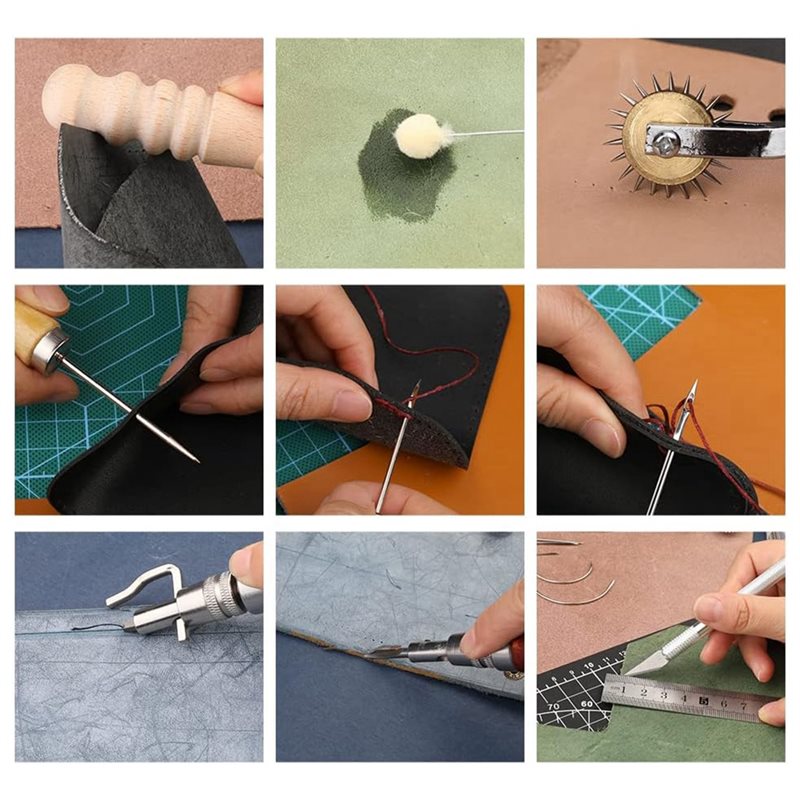 AB08-Deri İşleme Alet Seti 66  - Leatherwork Beginner Tools incelemesi ve fiyatı