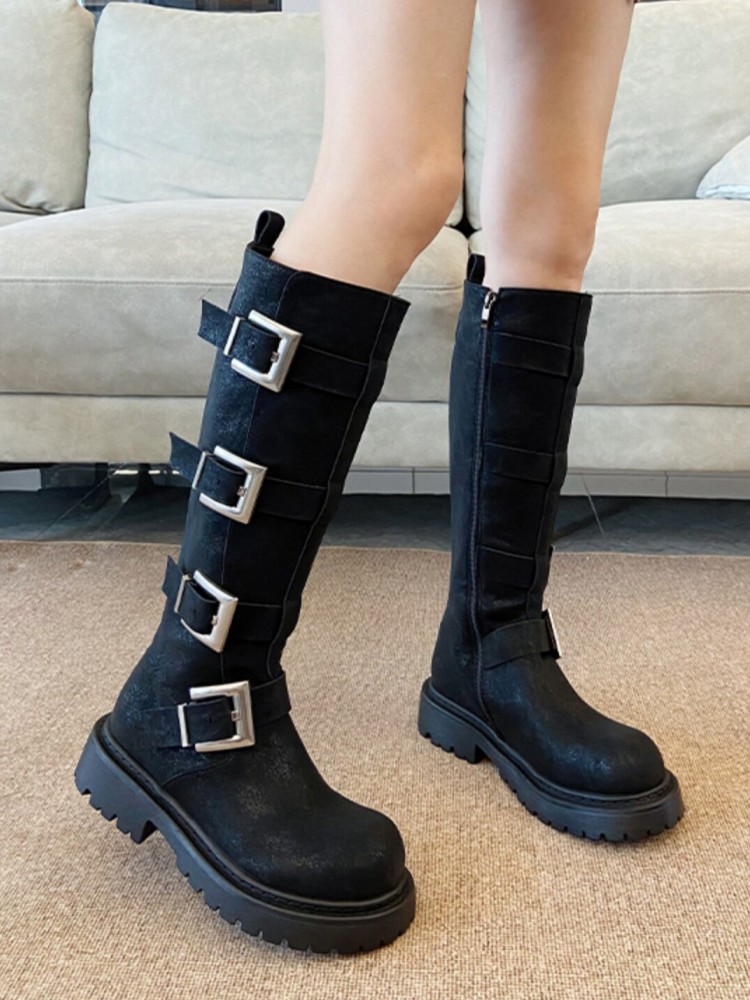 Moda Kadın Çok Tokalı Diz Üstü - Leatherwork Boots incelemesi ve fiyatı