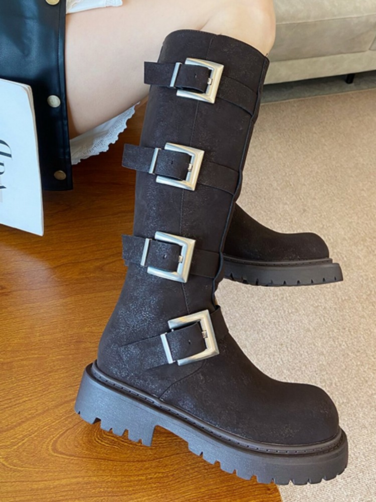 Moda Kadın Çok Tokalı Diz Üstü - Leatherwork Boots incelemesi ve fiyatı